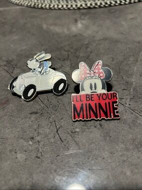 Disney Minnie Mouse 'I'll Be Your Minnie” & Oswald the Lucky Rabbit Enamel Pin
